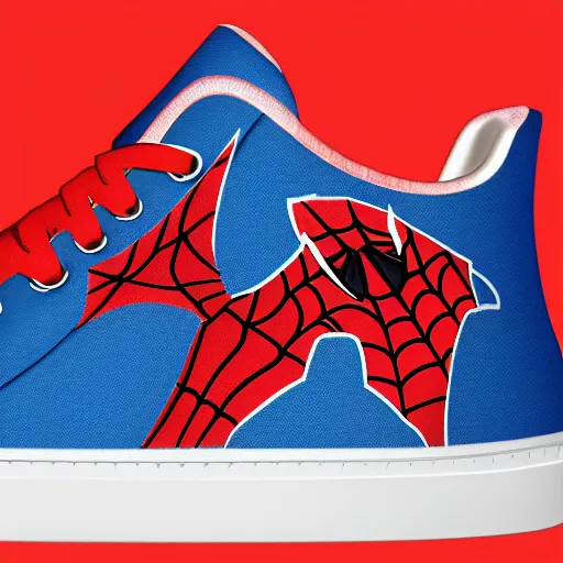 Image similar to sneakers based off spiderman