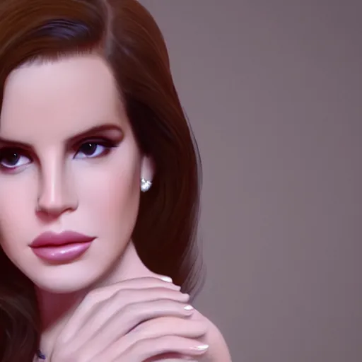 Image similar to Lana del rey in a hand cream commercial, photorealistic, detailed, studio