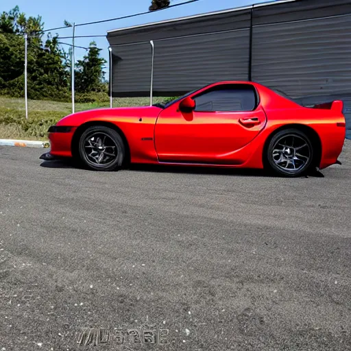 Prompt: toyota supra mixed with a mazda rx 7