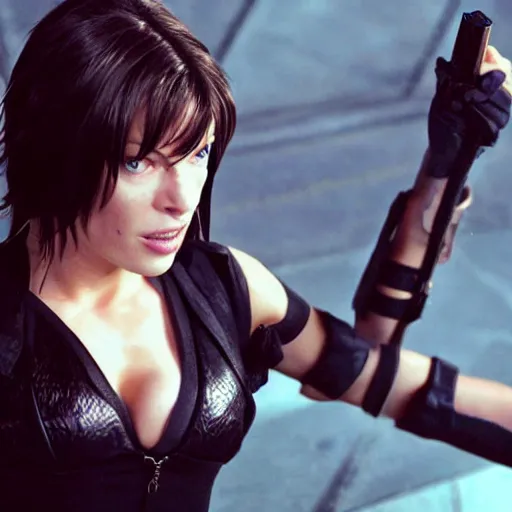 Prompt: Mila Jovovich as rinoa from final fantasy