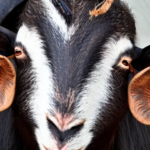 Image similar to goat with heavy metal makeup