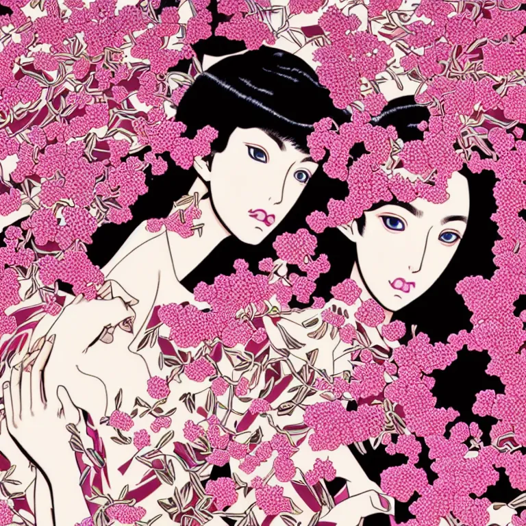 Image similar to fragrance advertising campaign by hirohiko araki, highly detailed, intricate, very beautiful