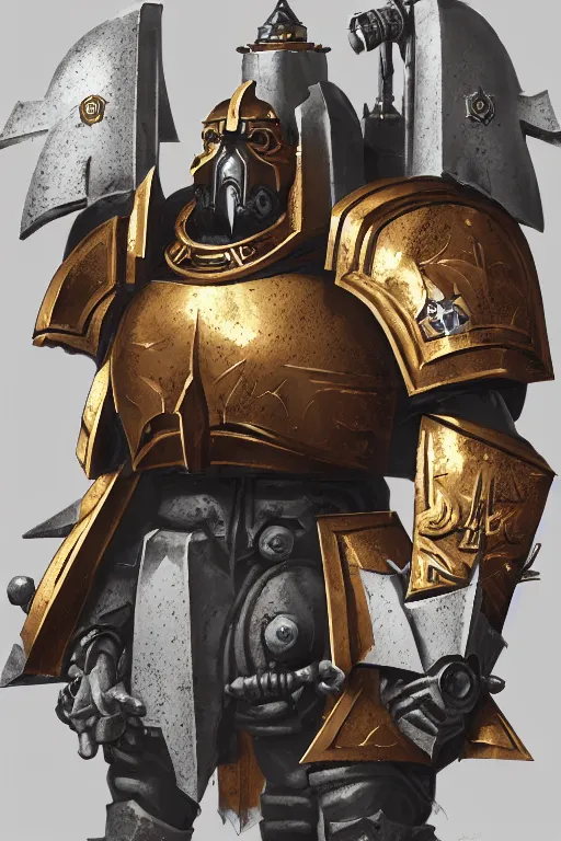 Image similar to armor portrait heros warhammer 4 0 k horus heresy fanart - the primarchs emperor by johannes helgeson animated with vfx concept artist & illustrator global illumination ray tracing hdr fanart arstation zbrush central hardmesh 8 k octane renderer comics stylized