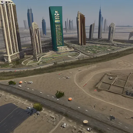 Image similar to gta : dubai by rodcenko