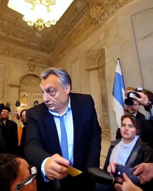 Image similar to Viktor orban stealing the money from the people