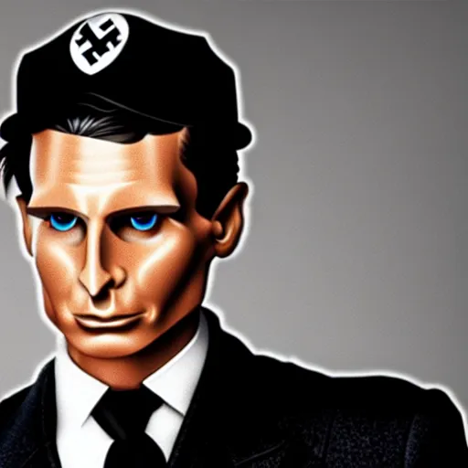 Prompt: patrick bateman as a nazi officer