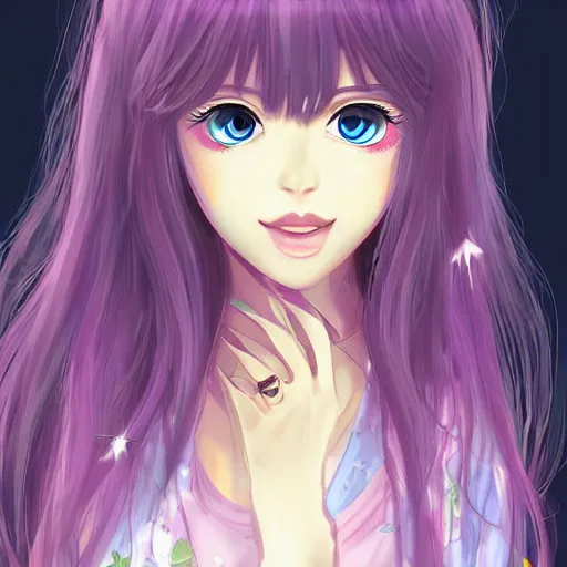 Image similar to portrait of a cute beautiful girl holding a balisong, anime digital art,