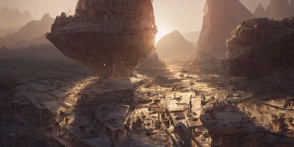 Prompt: Futuristic Morocco, beautiful dynamic lighting, cinematic, wide angle establishing shot, extremely high detail, photo realistic, cinematic lighting, post processed, concept art, artstation, matte painting, style by eddie mendoza, raphael lacoste, alex ross, volumetric lighting, light rays, photorealistic, ultrarealistic, moody, coronarender, 8k