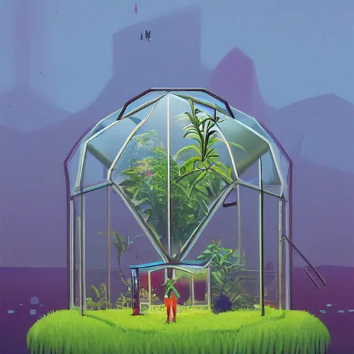 Image similar to simon stalenhag, terrarium