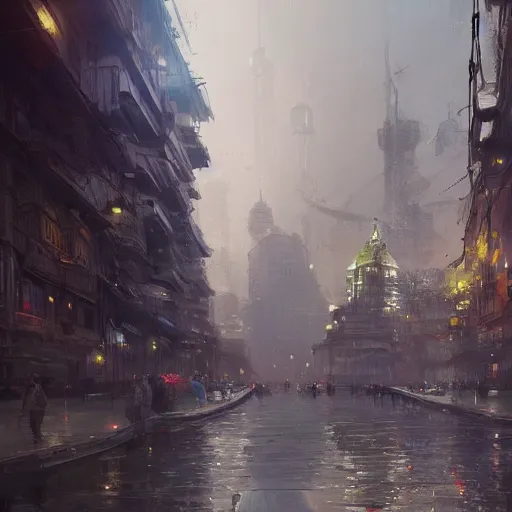 Image similar to Concept art, Shanghai, 8k, james gurney, greg rutkowski, john howe, artstation