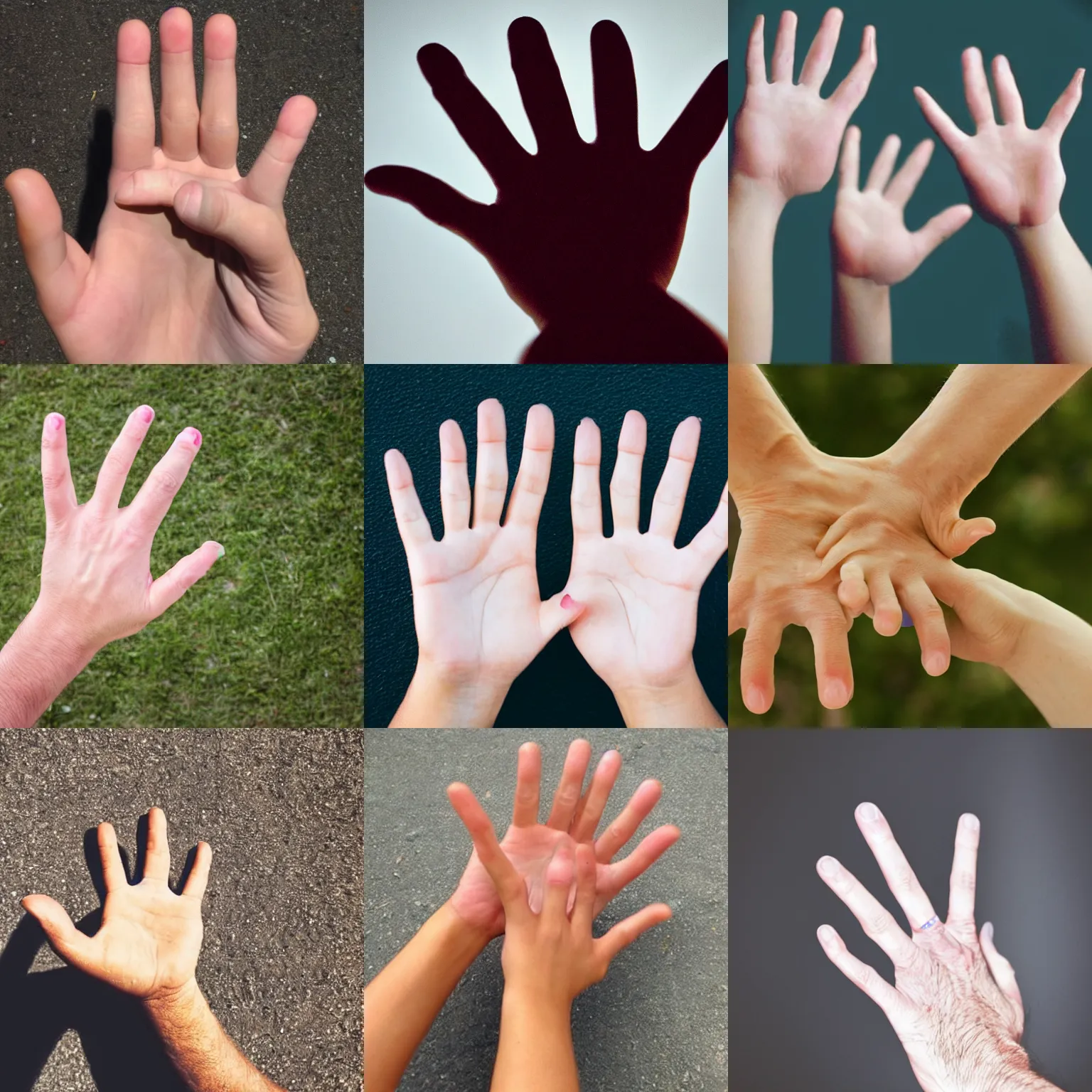 Prompt: five fingers!!! single!!! human hand photograph