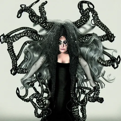 Image similar to lady gaga as medusa