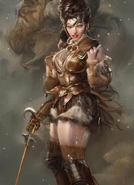 Image similar to beautiful female Dorothy gale, full body character concept, armor, super powers, fantasy, intricate, elegant, highly detailed, digital painting, artstation, concept art, shining, sharp focus, illustration, art by stanley lau