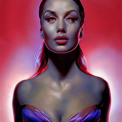 Image similar to portrait of goddess by alex ross