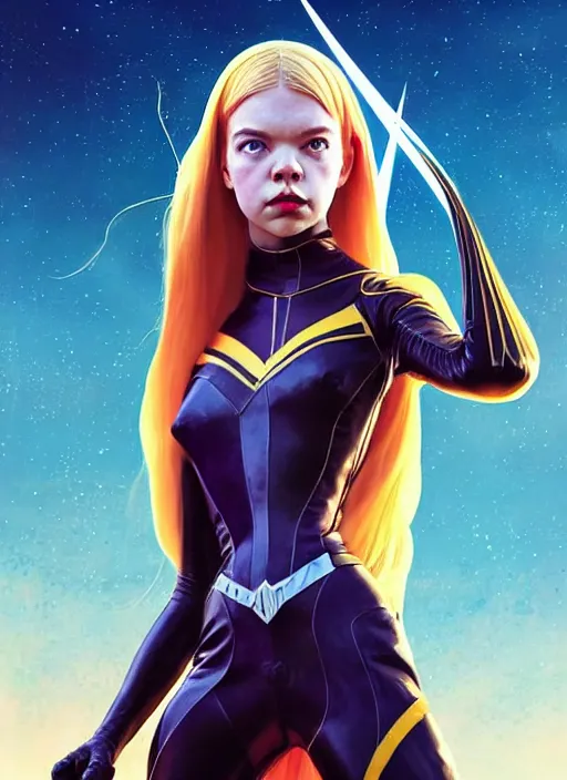 Image similar to anya taylor joy : : as magik x men character : : disney pixar movie still photo : : hi - fructose, sci fi decadent highly - detailed digital painting, golden ratio, octane render, artstation, smooth, sharp focus, scott robertson, artgerm, mucha, loish, wlop : :