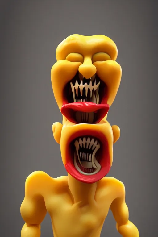 Prompt: a man made of cheese screaming, extremely detailed, trending on artstation, 8 k, - w 7 6 8