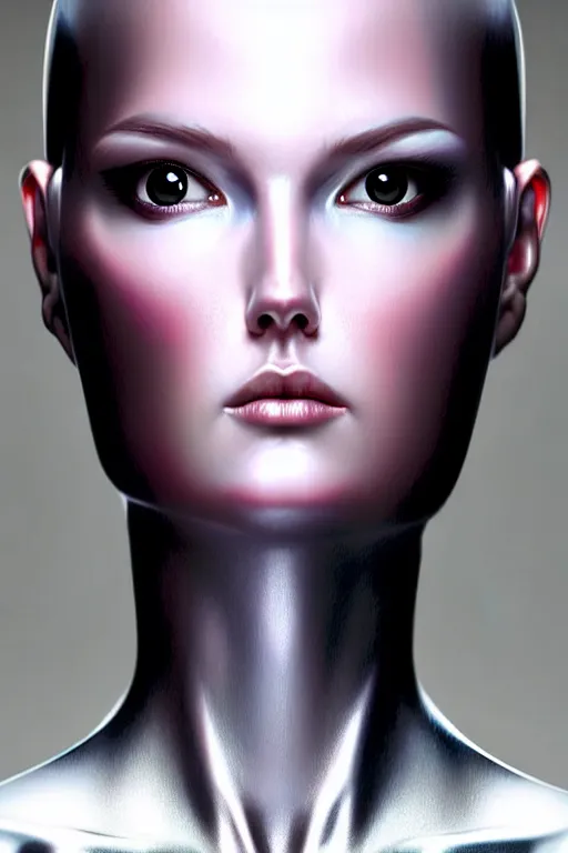 Prompt: Photorealistic hyperrealism android by Artgerm and WLOP