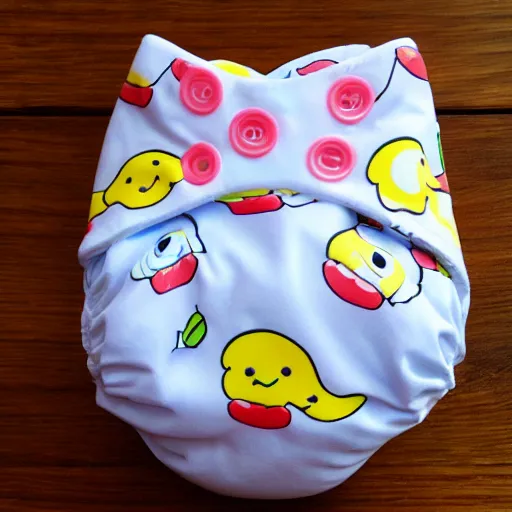 Prompt: kawaii babyish diaper design