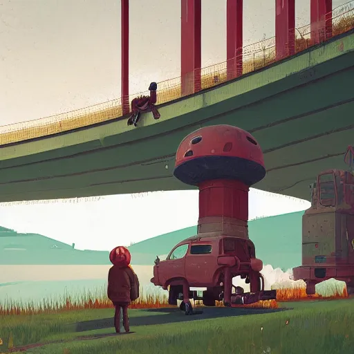 Prompt: Rw Rw W IWW Cuipntiee by Simon Stålenhag