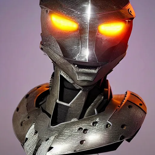 Image similar to chest up bust shot, realistic detailed stunning beautiful armored anthropomorphic humanoid robot female dragon, looking to the side with an elegant pose, smooth and streamlined armor and design made of steel, sharp claws and sharp teeth, high quality head, Slick LEDs, standing on two legs, on the beach during sunset, high quality, cinematic art, sci fi, sunset lighting, 3D render, 8k, artstation, deviantart, furaffinity