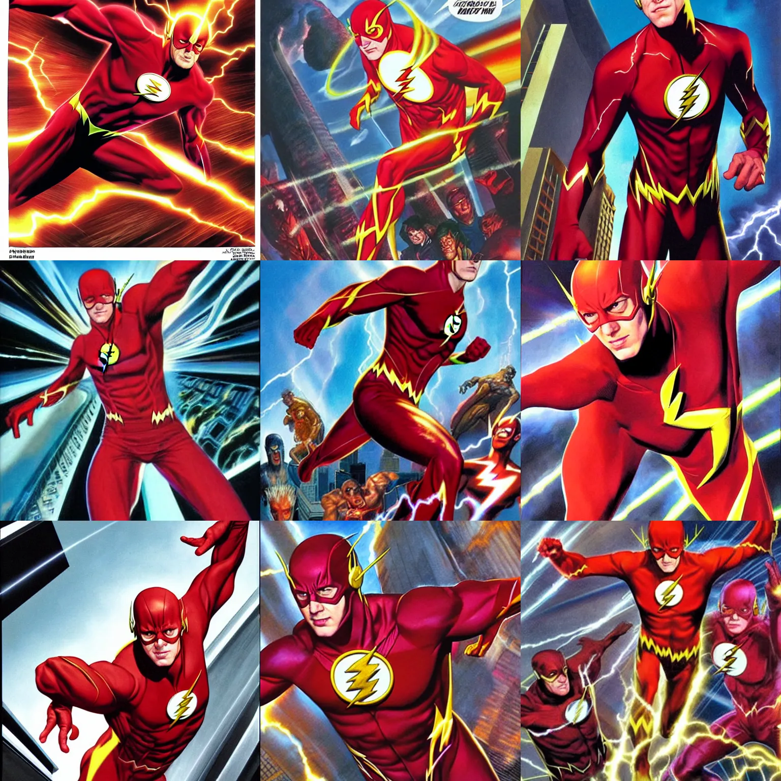 Image similar to The Flash cover art by Alex Ross