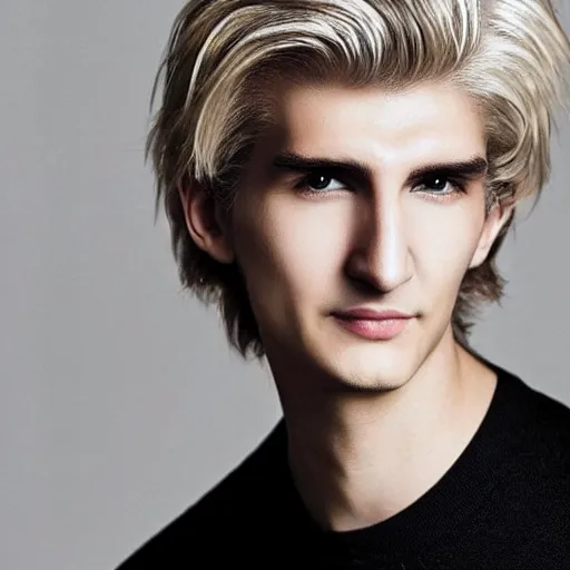 Image similar to really handsome gigachad xqc, beauty magazine photograph