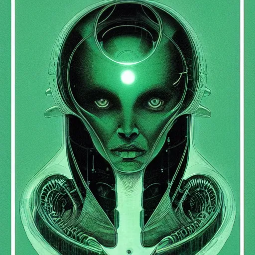 Image similar to portrait top light, by killian eng and joe fenton and martin deschambault and conrad roset, inspired by alien movie 1 9 7 9, green duotone print, etching, fine, sharp high detail,