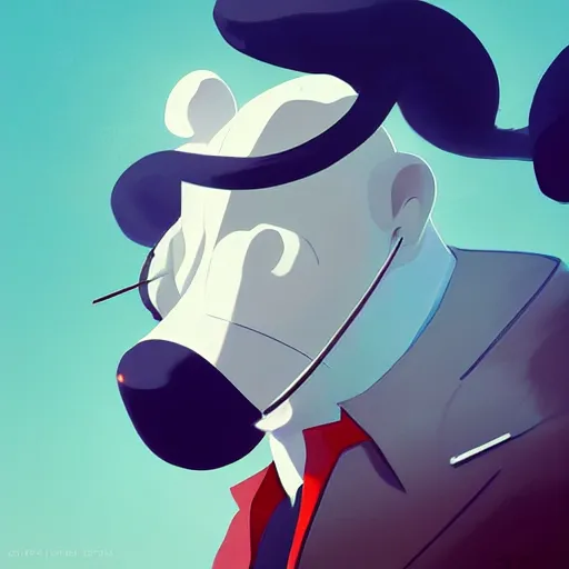 Image similar to face icon stylized minimalist danger mouse, loftis, cory behance hd by jesper ejsing, by rhads, makoto shinkai and lois van baarle, ilya kuvshinov, rossdraws global illumination