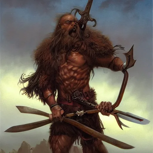 Image similar to a battle axe, by Gerald Brom, realistic, detailed, trending on art station