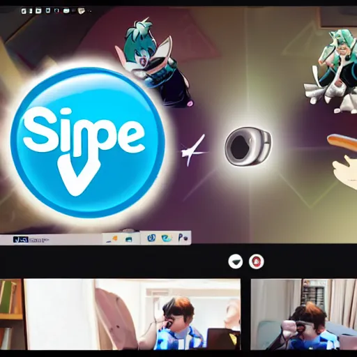 Image similar to skype vs discord epic fight, hyperrealistc, 8k