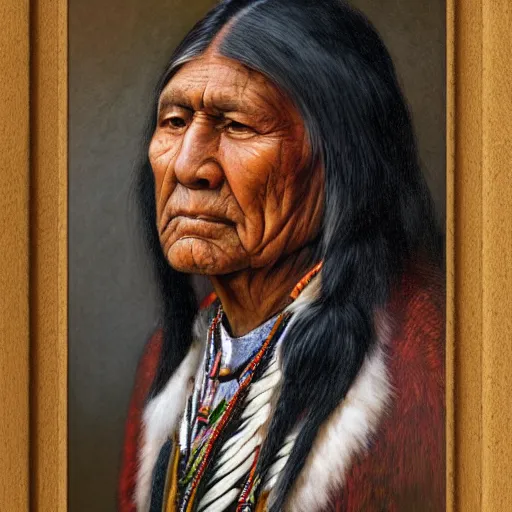 Image similar to native American portrait