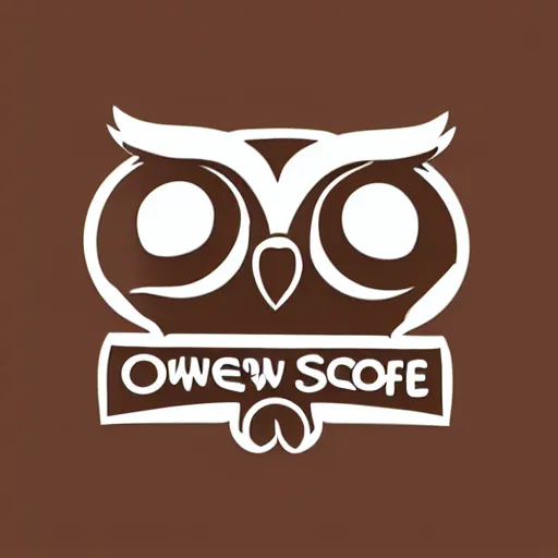 Prompt: a logo design of owl coffee shop