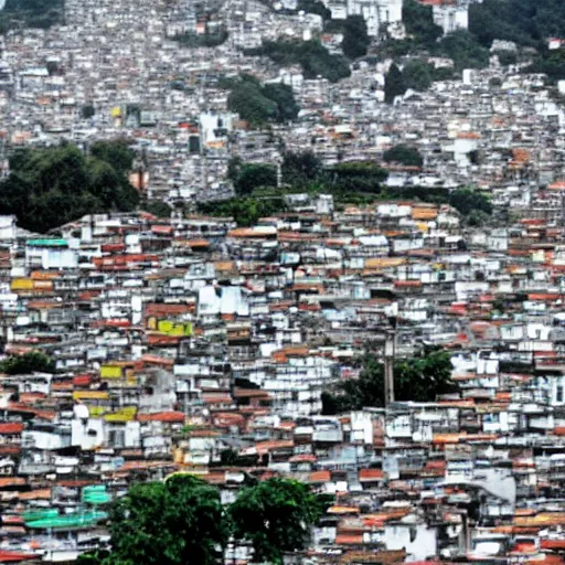 Prompt: the White House surrounded by favelas