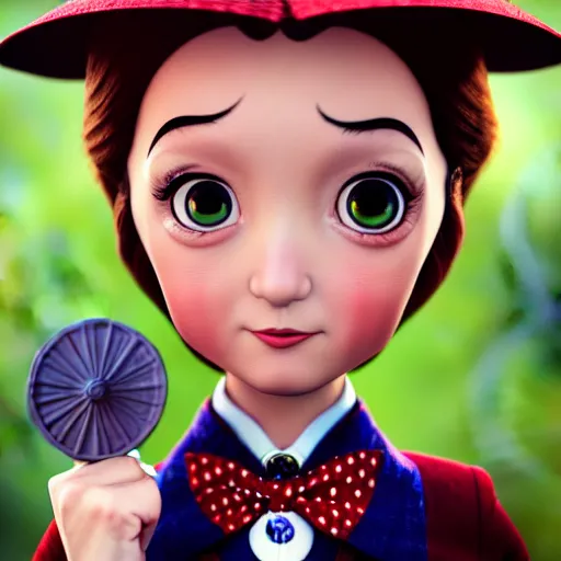 Prompt: an epic chibi comic book style portrait painting of a mary poppins, character design by mark ryden and pixar and hayao miyazaki, unreal 5, daz, hyperrealistic, octane render, cosplay, dynamic lighting, intricate detail, harvest fall vibrancy, cinematic