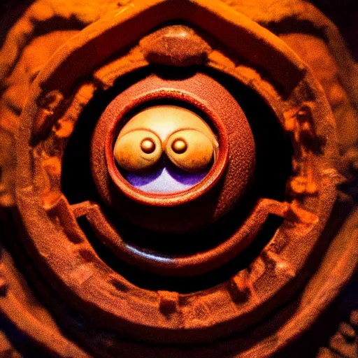 Image similar to beholder from dungeons and dragons, fantasy, 8k, close up, in a dark cavern, menacing