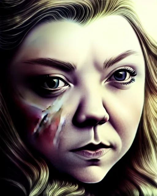 Image similar to natalie dormer, character portrait, portrait, close up, concept art, intricate details,,