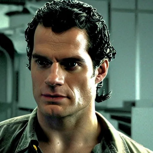 Prompt: Henry Cavill as Dwayne Hicks in Aliens remake, directed by Denis Villenueve