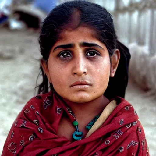 Image similar to selma hayek photograph, the haunting expression, a mixture of pain and resilience, of a child thought to be around 1 2, was dubbed the afghan girl. she became a symbol of war, displacement and defiance after american photographer steve mccurry captured her image in a refugee camp in peshawar, on the afghanistan - pakistan border.