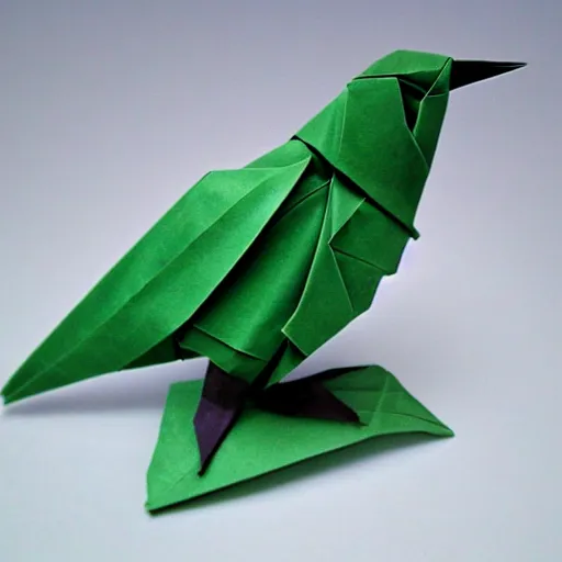 Image similar to origami bird, realistic, highly detailed