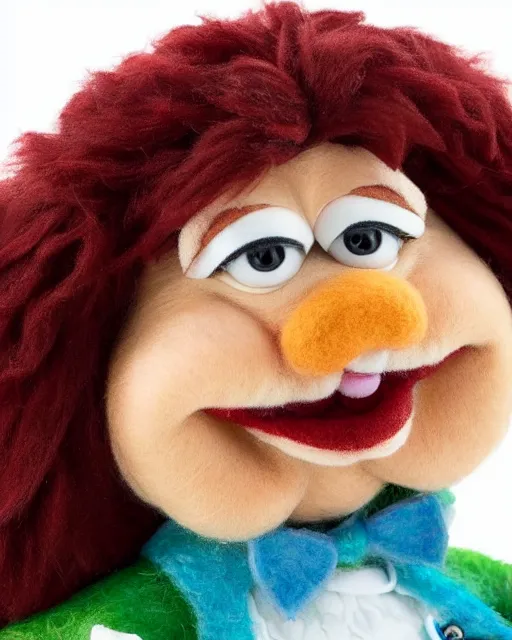 Image similar to phyllis vance as a muppet. highly detailed felt. hyper real photo. 4 k.