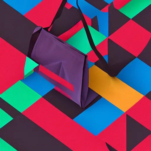 Image similar to minimalist trendy imagotype logotype design for plastic bag factory called wang that represents the future, 3 d vector, fresh cool colors, trending on behance