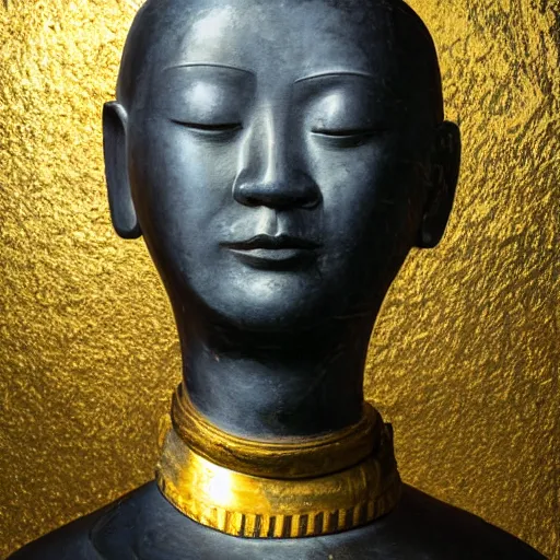 Prompt: portrait in jiufen gold museum taiwan digital art
