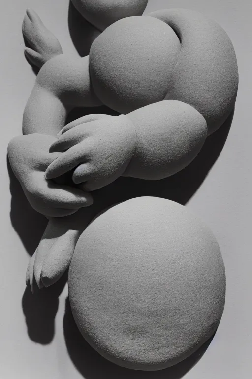 Prompt: a play - doh sculpture by georgia o'keeffe