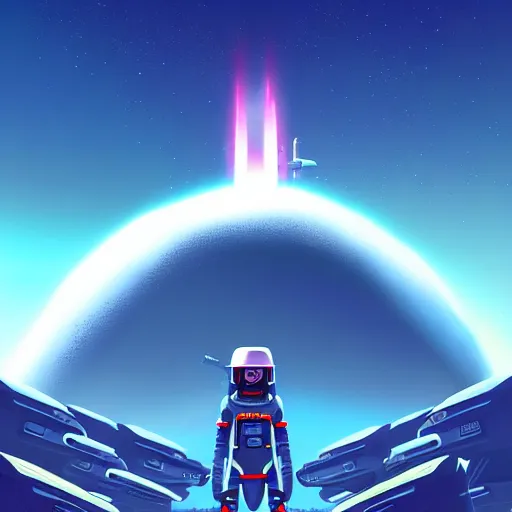 Image similar to a space opera mercenary character in a scenic environment by christopher balaskas