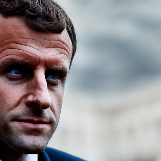 Prompt: closeup portrait of emmanuel macron in game of thrones, photography, cinematic light, sharp, detailed face, magazine, press, television, steve mccurry, david lazar, canon, nikon, focus