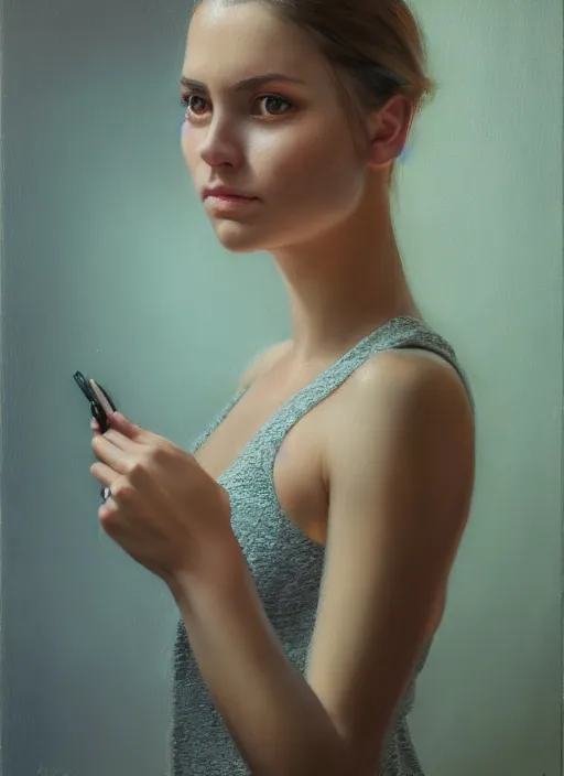 Image similar to portrait of a gorgeous young woman in the style of stefan kostic, realistic photo, sharp focus, 8k high definition, insanely detailed, intricate, elegant