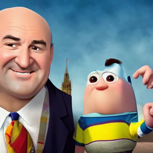 Image similar to Kevin O'Leary in a Pixar movie