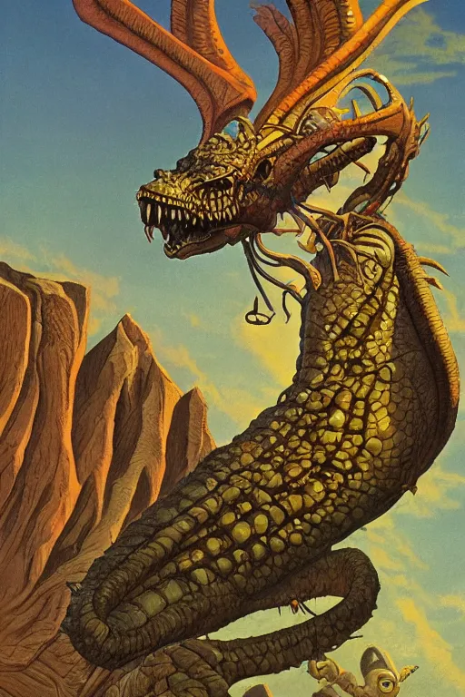 Image similar to swavain basilisk empress of the bilberry, painted by vaughn bode and joe jusko and chesley bonestell and gerald brom, trending on artstation, dramatic tan lighting first - person view studio ghibli, hdr, closeup, stuckism, manga