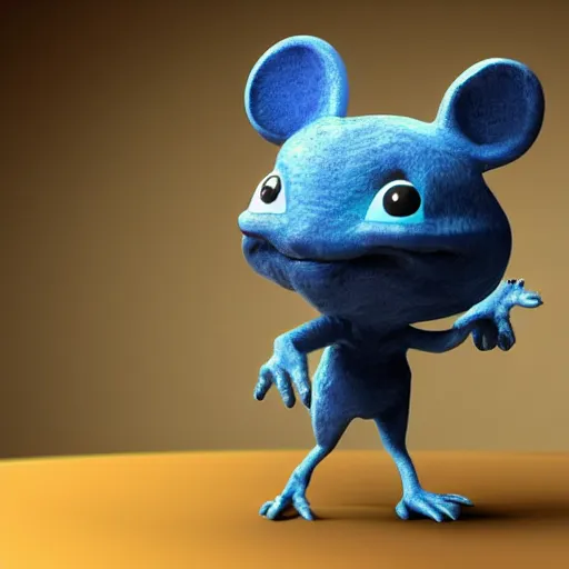 Prompt: a creature not from this world dancing with a mouse, 4k, 8k, hd, full color, artistic