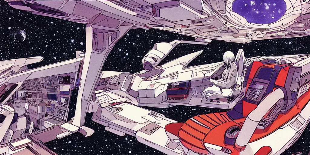 Image similar to spaceship interior funky by Katsuhiro Otomo + Studio Gainax : 8